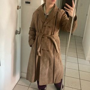 Brown Suede Trench size L
